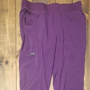 Purple Koi Scrub Bottoms Size Medium
